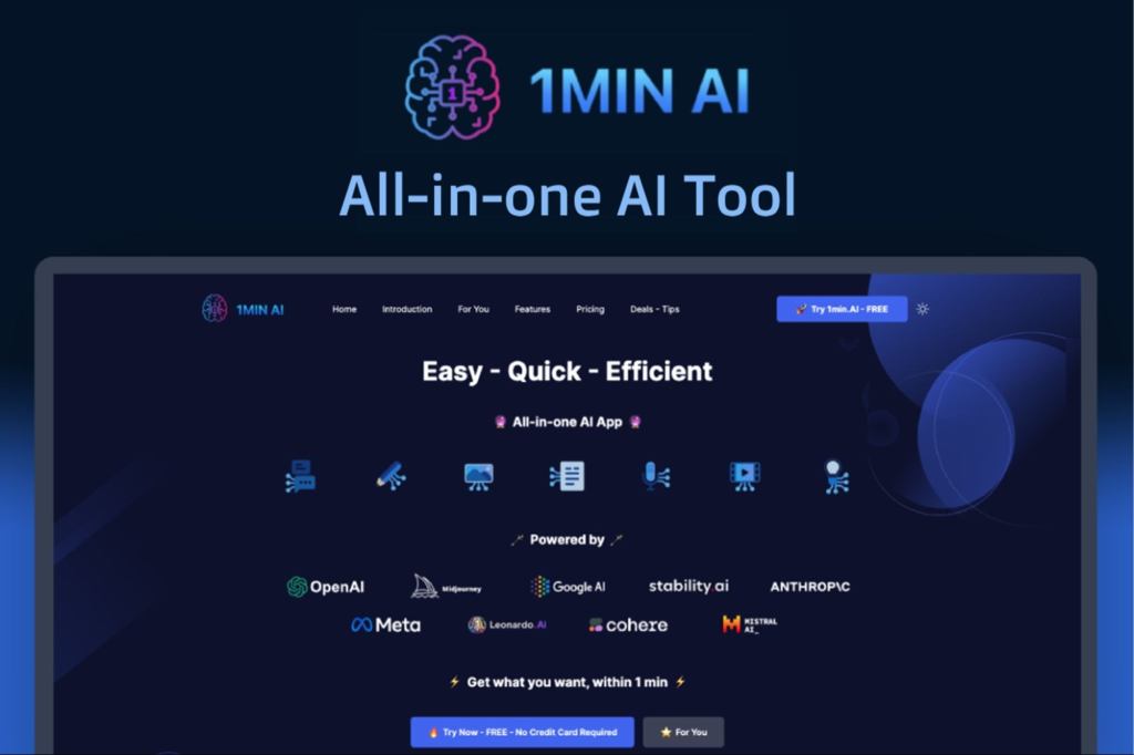 Supercharge Your Team with 1min.AI, Now Less Than $80 for Life