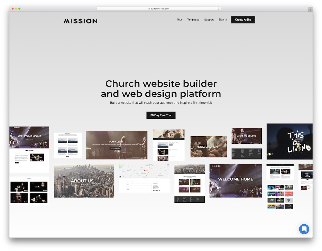 church website builders