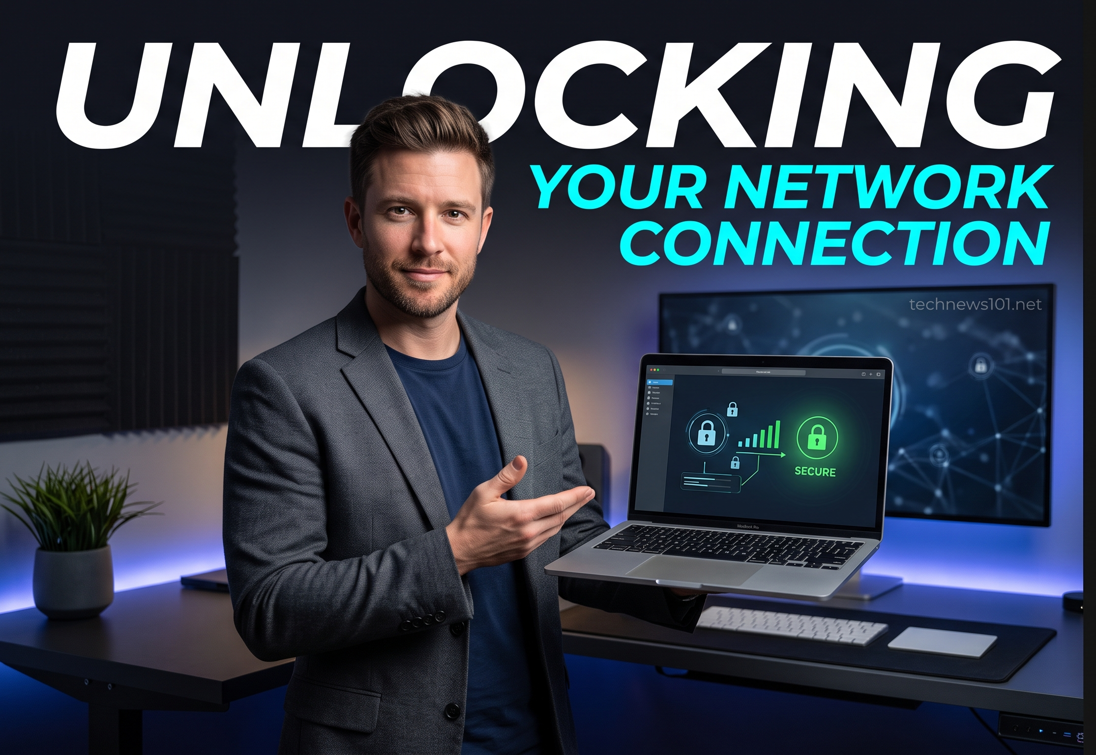 MacBook displaying network lock symbol signifying VPN disconnections after software update