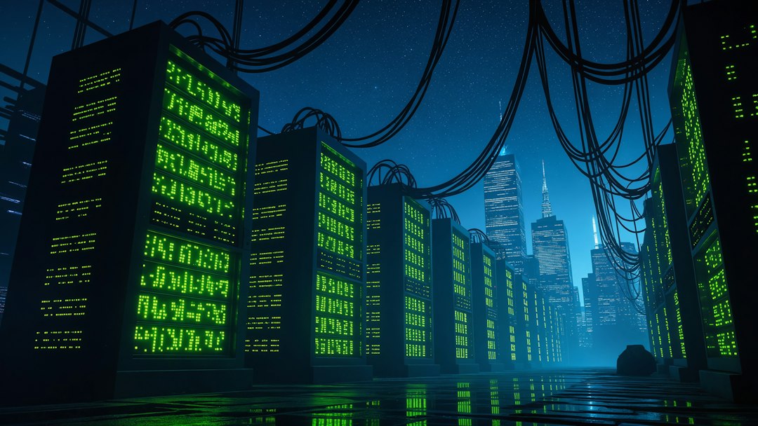 Digital screen rendering server log entries and stack trace analysis.